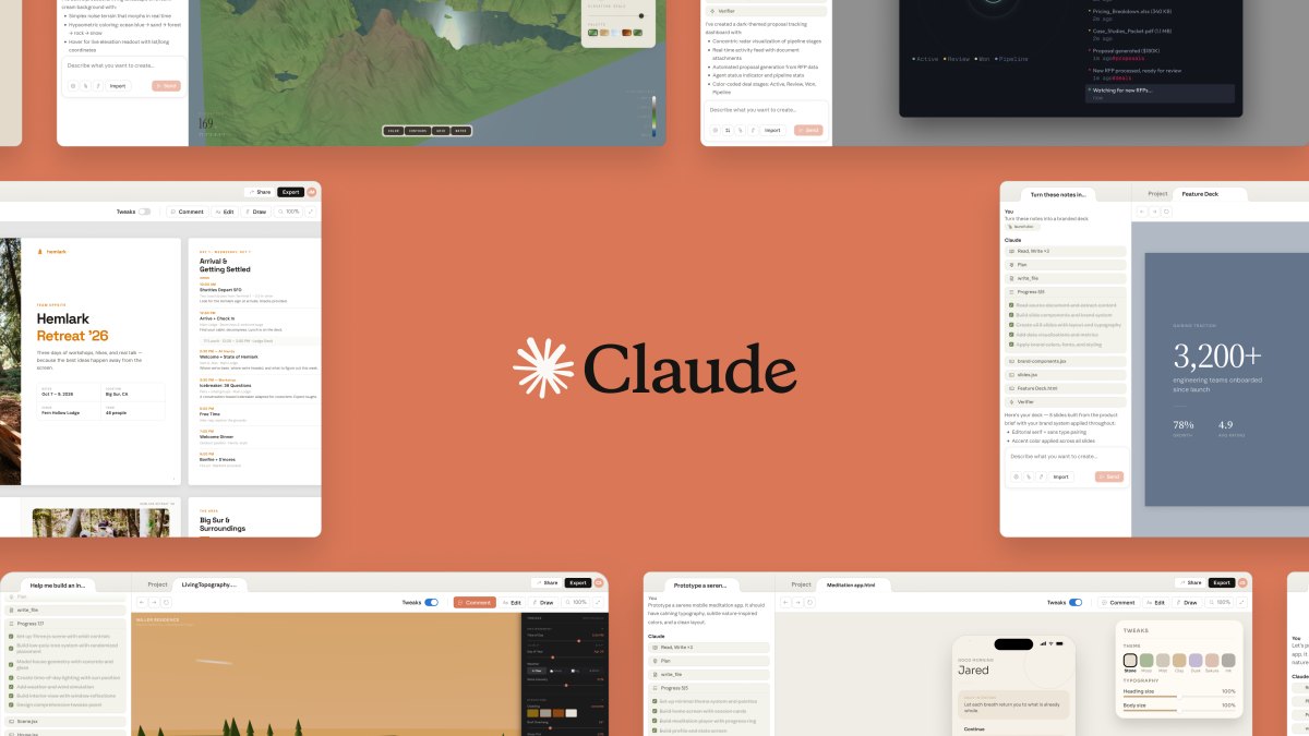 Anthropic launches Claude Design — rapid visuals and prototype creation