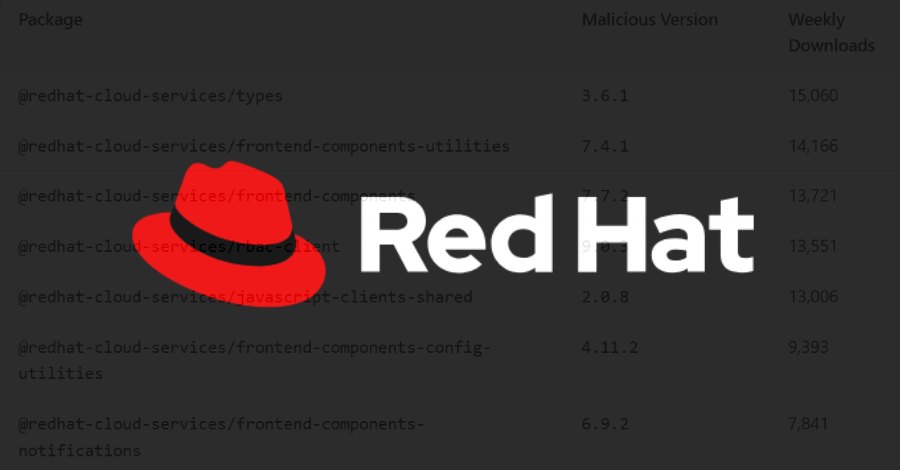 Miasma: Red Hat npm packages compromised — credential theft and worm