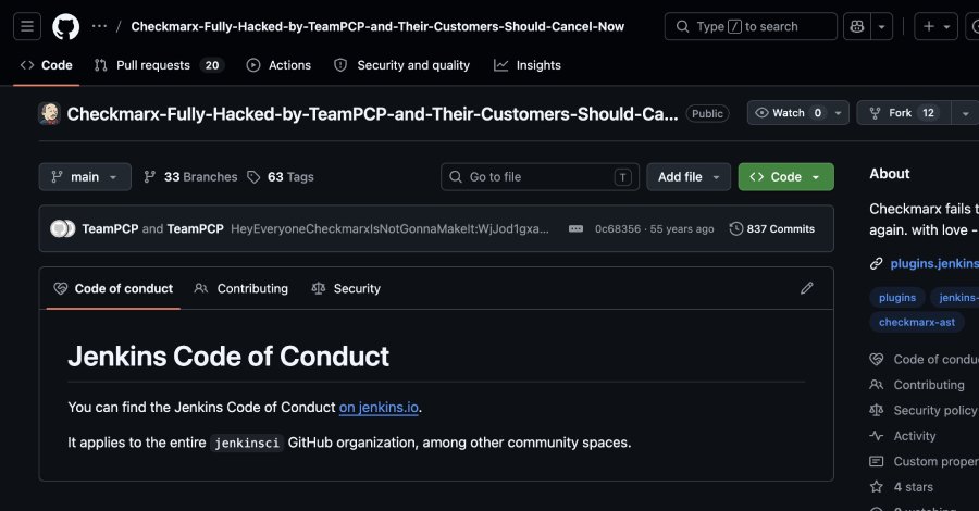 TeamPCP strikes Checkmarx again: Jenkins AST plugin replaced